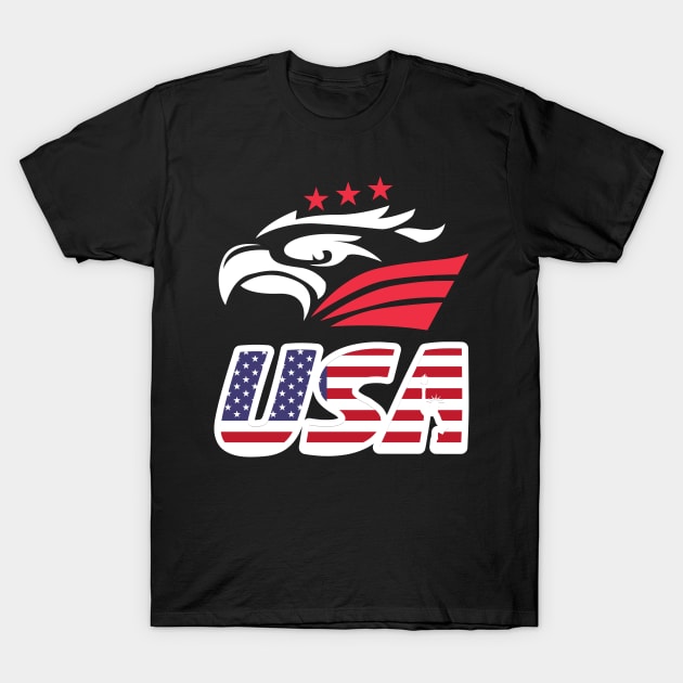 USA Eagle One T-Shirt T-Shirt by EG78